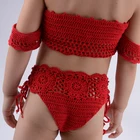 baby children beach Bohemian tassels women swimwear white crochet bikini
