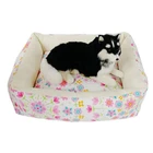 Manufacturer factory wholesale polyester pp cotton printed square living room luxury dog cat pet sofa bed