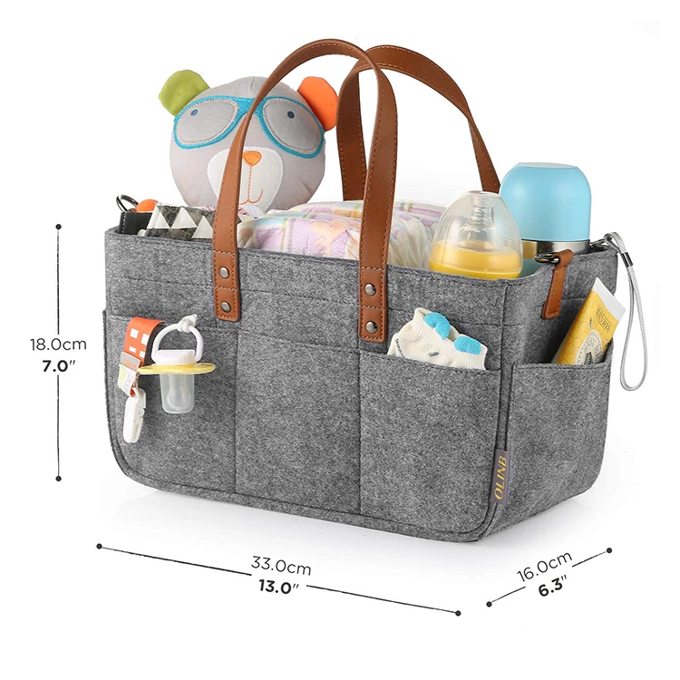 wholesale baby shower gift basket felt baby nursery diaper caddy