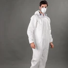 Disposable White Non-woven Dust-proof Clothing Coveralls Dust Spray Suit