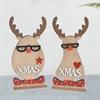 Ali baba hot products Cute Wooden xmas Reindeer glasses Creative Cartoon christmas Home Party Ornaments Furniture Decorations