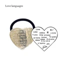 metal hair band Love in different languages heart shape hair accessories