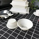 B08 Promotion 15%off bio degradable cornstarch disposable salad bowl biodegradable corn starch soup food bol with lid