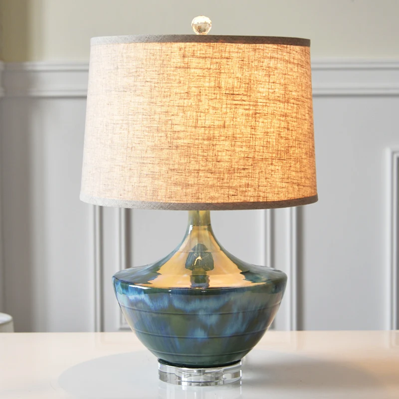 Chinoiserie Blue White Home Decor Porcelain Table Lamp LED Table Light