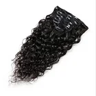 2 sets 22" 120g double drawn indian virgin remy lace attached seamless clip in hair extension human