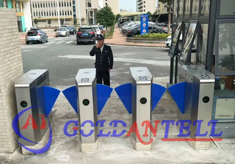 Security Turnstile Gate with 0.2s Barrier Open/Close Time RS-232 and RS485 Communication Interface and 2-Way Operation Direction