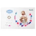 Hot Sale Security Monthly Milestone New Born Baby Flannel Newborn Blanket Set