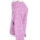 Flat 2020 New Design Spring Fashion Flat Shoulders Cable And Plain Stitch Women's Pullover Sweater