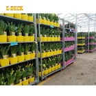 Support Customization Heavy Duty Steel Metal Garden Transport Plant Pot Display Nursery Rack Trolley