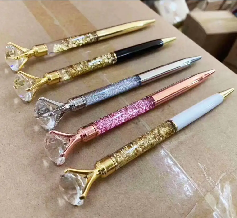 2020 Newest Crystal Diy Empty Floating Pen Glitter 3d Liquid Pen