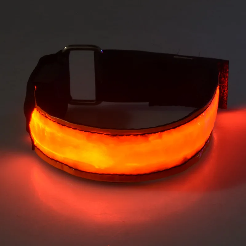 Hand Strap Wristband LED Safety Reflective Light Shine Flash Glowing Luminous Armband Arm Belt Band Wrist Support