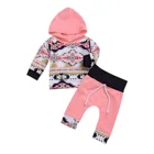 Newborn Kid Baby Girl Hooded Tops+ Pants Leggings casual Autumn Outfits print Clothes