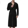 wholesale heated men cotton cool bathrobe for summer and winter, good quality soft classic cotton men sleepwear