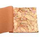 Type 10 Sculpture, Pottery, Gilded Statues Decor 14x14cm 25 Sheets/ Booklet Variegated Mottled Gold Leaf