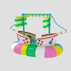 Electric Inflatable pirate ship indoor equipment for kids indoor playground