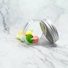 500ml 100ml transparent amber PET pigment jar packaging containers plastic cans of creams