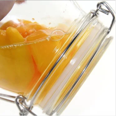 airtight glass jar with lock lid glass container for honey jam glass jar OEM welcome