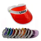 2020 new products Elastic Band red Plastic Sun Visor Cap with custom logo