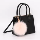 Ball Fur Ball Keychain KAZUFUR Fox Fur Pom Pom Keychain For Lady Handbag/bag Charm Fur Ball