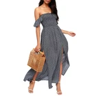 OEM clothing women off shoulder sexy african boho maxi dress
