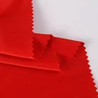 Plain Woven Polyester Spandex Red Furry Satin Crepe Fabric