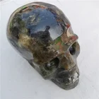 Wholesale natural Crystal hand Carved life size unique Quartz Skulls ring Natural Skulls Stone For sale