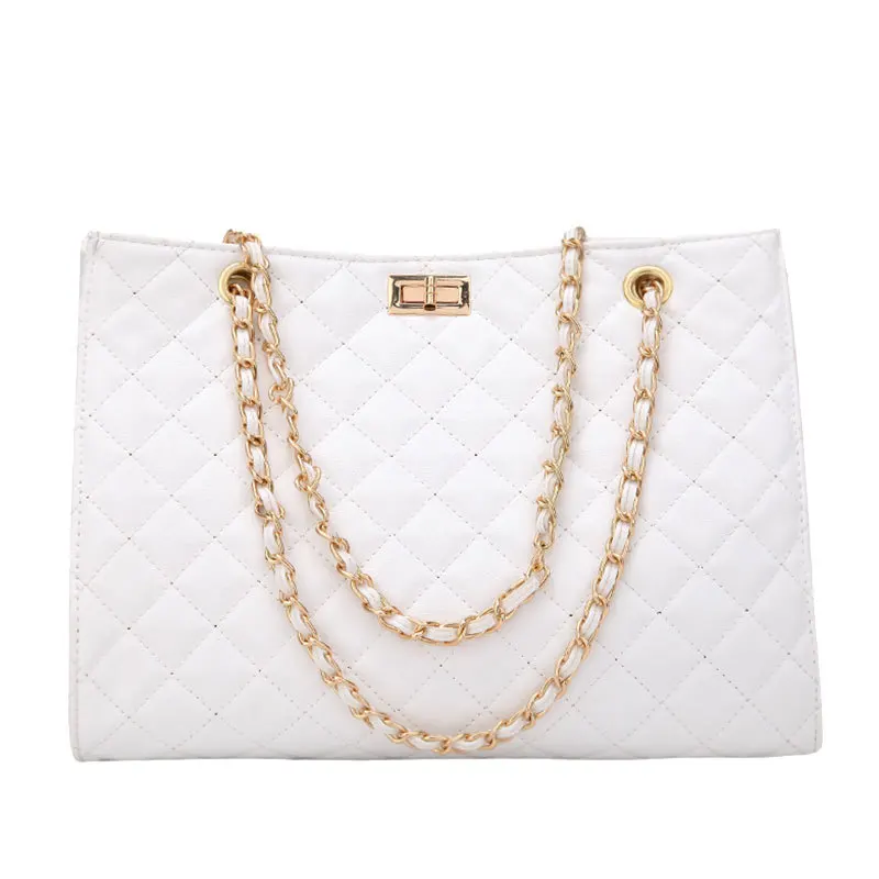High quality ladies quilted handbags fashion women big hand bags chain shoulder purses
High quality ladies quilted handbags fashion women big hand bags chain shoulder purses