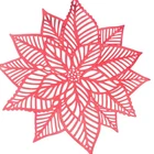 Red Table Mat Table Mat Christmas Snowflake Red Decoration Table 38cm Table Plate Mat