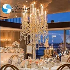 New!ZT- 303 wedding decoration centerpieces 13 arms gold crystal candelabra