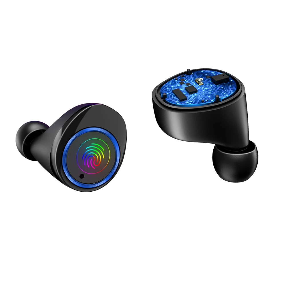 0 touch control hifi sound true wireless headphones rt19