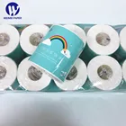 Paper Roll Toilet With Core Ready To Ship 100%Virgin Wood PulpToilet Tissue English Packaging