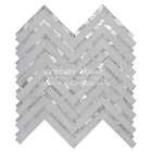 Century high quality white mixed mother of pearl shell herringbone mosaic tile