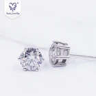 Yadis Ornament Wholesale In stock jewelry 925 silver plated white gold cuff earrings for women party