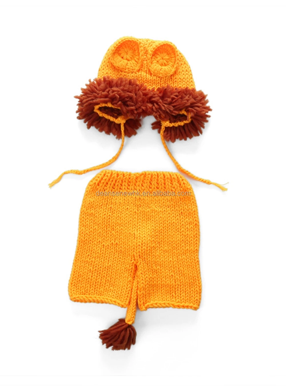 newborn baby crochet knitted animal costume christmas lion cap