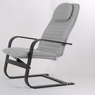 Chair Metal Dining Chairs Luxury Polyester Fabric Bow Flexible Metal Leg Leisure Chair With Adjustable Backrest Height