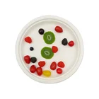 7 Inch Sugarcane Biodegradable Plate Compostable Disposable Buffet Tableware