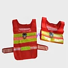 Fluorescent orange Mesh safety warning clothing reflective warning vest