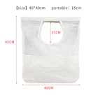 Shopping Bag Customized Desgin Wholesale Canvas Mesh Hollow Shopping Bag Beach Tote Bag Handbag For Ladies