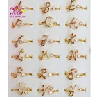 Fashion Custom Adjustable Personalize Initials Diamond Letter Rings