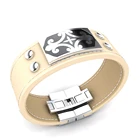 Hand Bracelet Bracelet For Hand Stainless Steel Custom Logo Hand Brown Leather Bracelet For Men