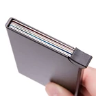 Hot Deal Bank Card Wallet RFID Anti-theft Smart Thin ID Case Unisex Automatically Solid Metal Credit Holder Spot Wholesale