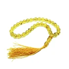 Wholesale rosary amber color prayer beads bracelet 33 Muslim necklace with tassel
