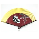 Fabric Hand Fans Fabric Hand Fan Promotional Chinese Souvenir Cute Panda Fabric Foldablebamboo Hand Fans