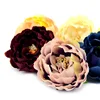 Low MOQ holding wedding wholesale high quality fabric large silk colorful flower cheap Artificial peony head