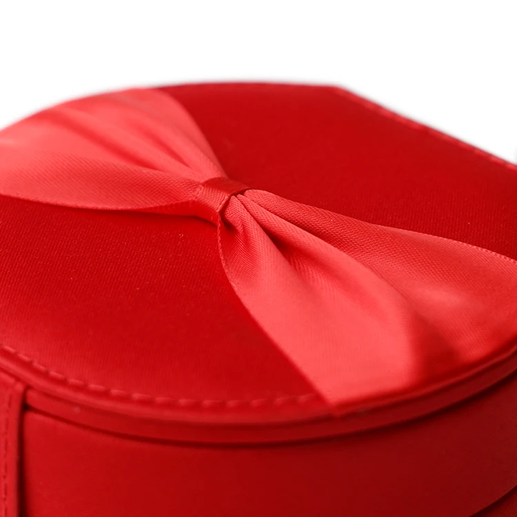wedding gift case romantic beautiful round jewelry box with