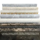 Manufacturers Bush Hammered marble Stair anti-slip design, pattern design wall border