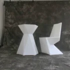 Bar Furniture Chairs and Tables Plastic and New Plastic Rechargeable Color Change Led Lighted Chairs and Tables