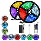 Rgb Led Strip Ledrgb Smart Voice Control Flexible 5050 RGB Waterproof LED Strip Lights 5m 12v Bande With IR Remote Control