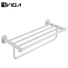 Low Price Wall Mounted Double Layers Towel Rack Shelf Brass Towel Rack