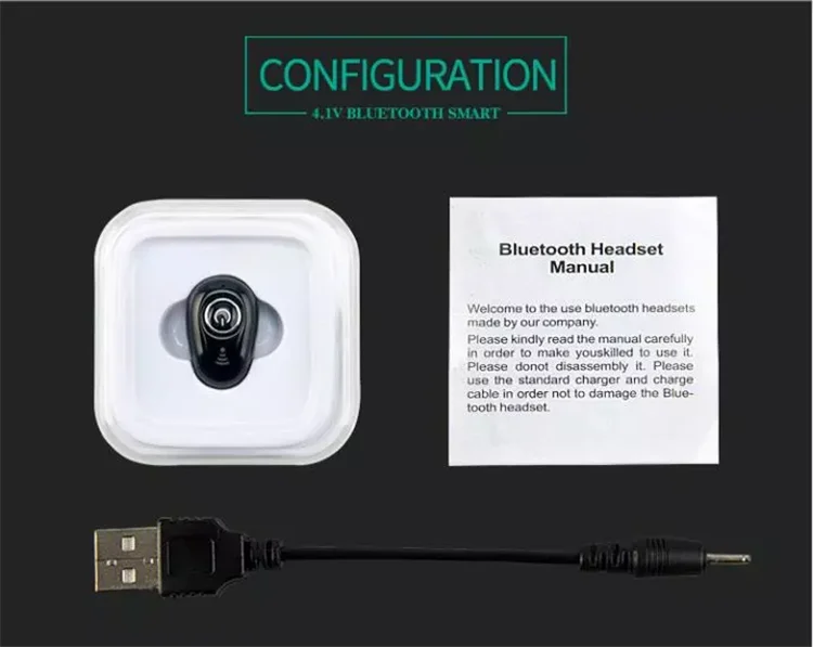 S650 V4.2 Sport Mobile Earphone Wireless Bluetooth Headphone Hands Free Stereo In Ear Earplug with Microphone - ANKUX.COM